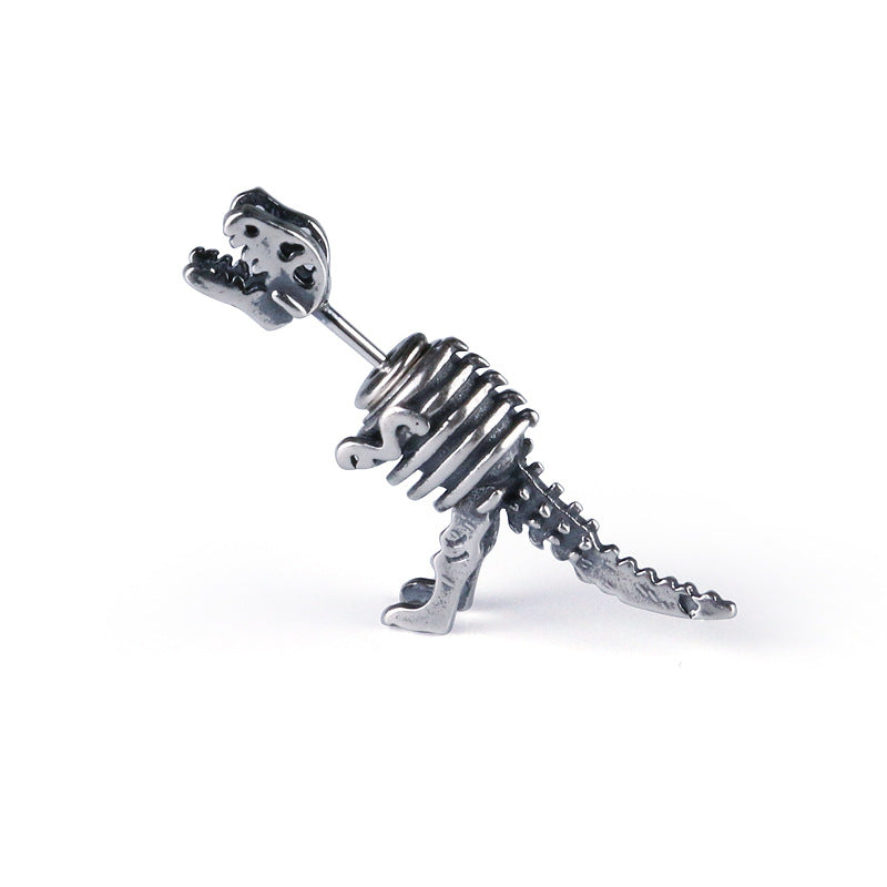 Women's & Men's Dinosaur Trend Personality Creative Single Dark Street Hip Stud Earrings