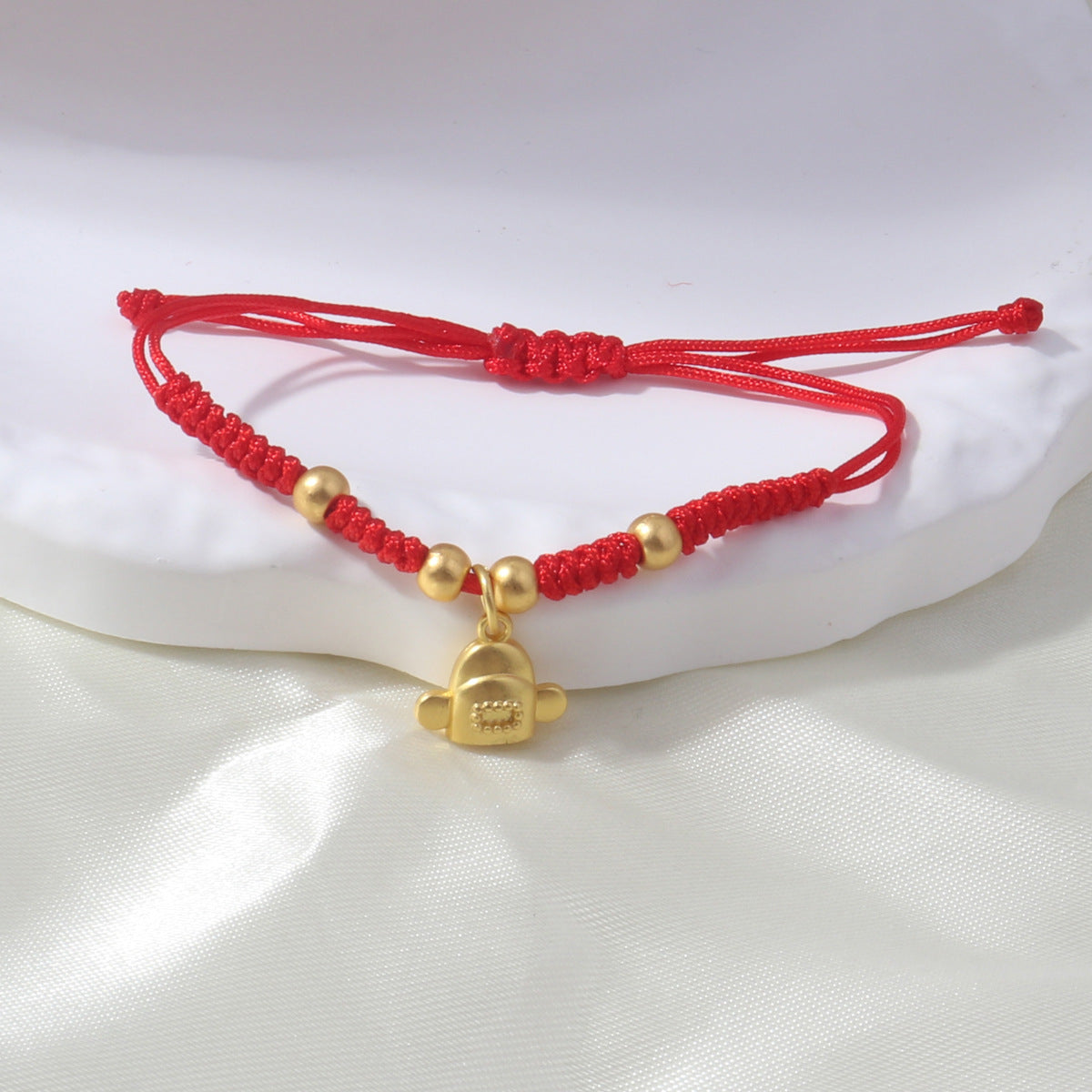 Braided Red Rope Auspicious Language Butterfly Fortune Cat Safe Joy Bracelets