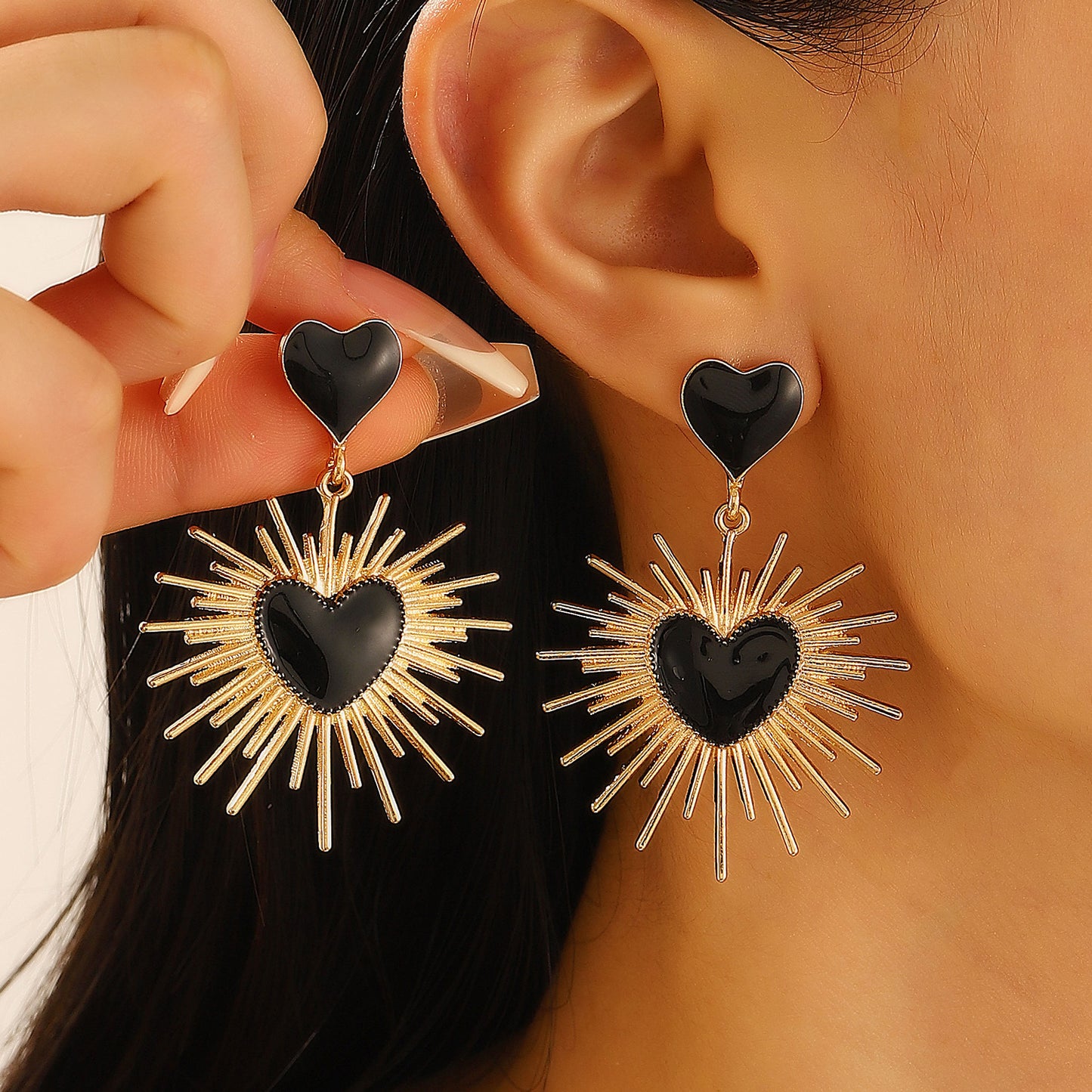 Fashion Exaggerated Sunflower Light Female Trend Party Earrings