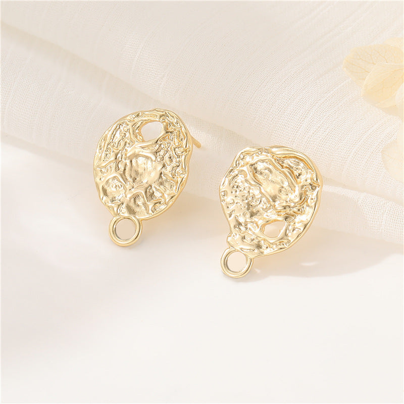Women's Vintage Crumpled Head Portrait High-grade Temperament With Stud Earrings