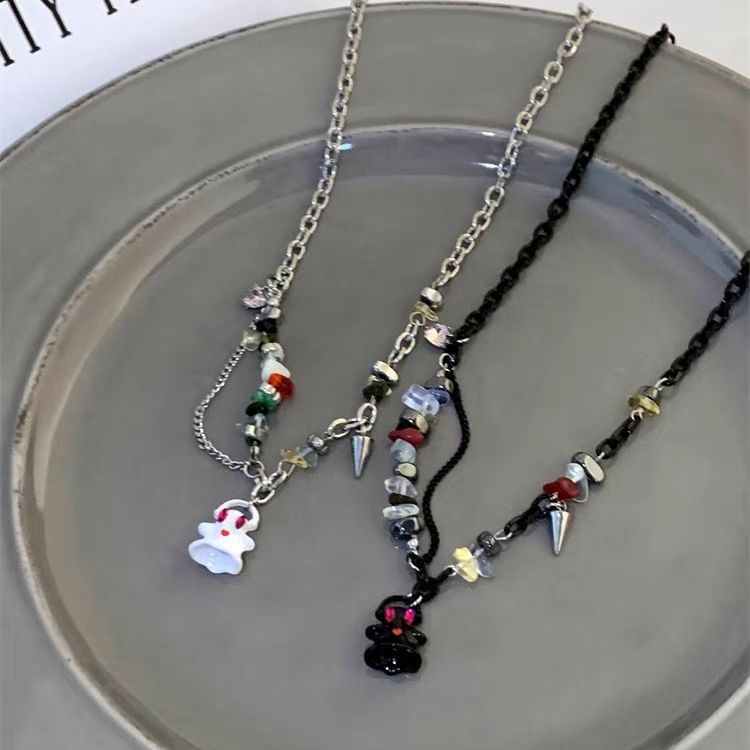 Little Ghost Monster Female Titanium Steel Necklaces