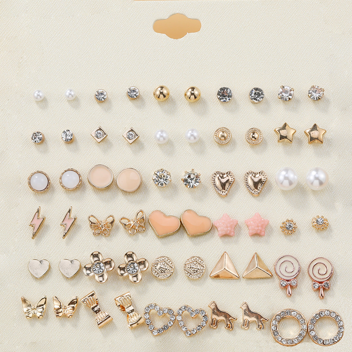 Glamorous Bow Flower Starfish Butterfly Combination Rings