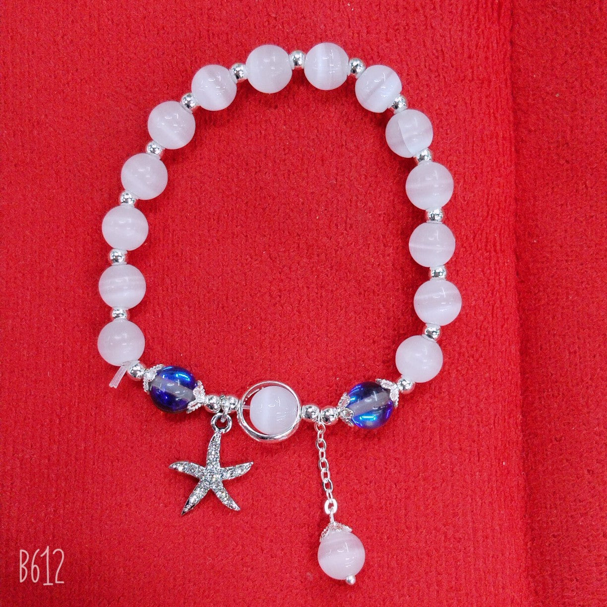 Gradient Round Beads Pliable Temperament Imitation White Plate Bracelet