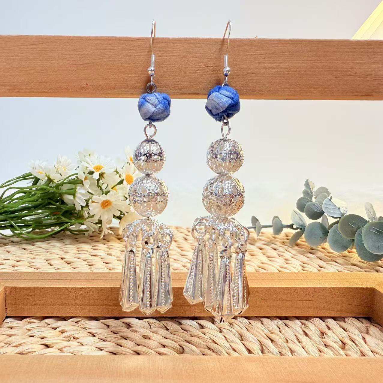 Yunnan Dali Minority Ethnic Style Tassel Southwest Scenic Earrings