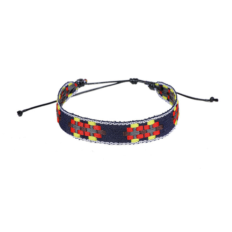 Bohemian Artistic Printed Fabric Carrying Strap Bracelets