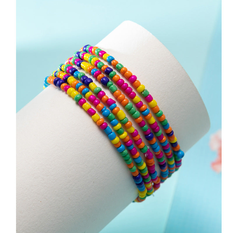 Style Bohemian Bead Design Sense Niche Contrast Bracelets