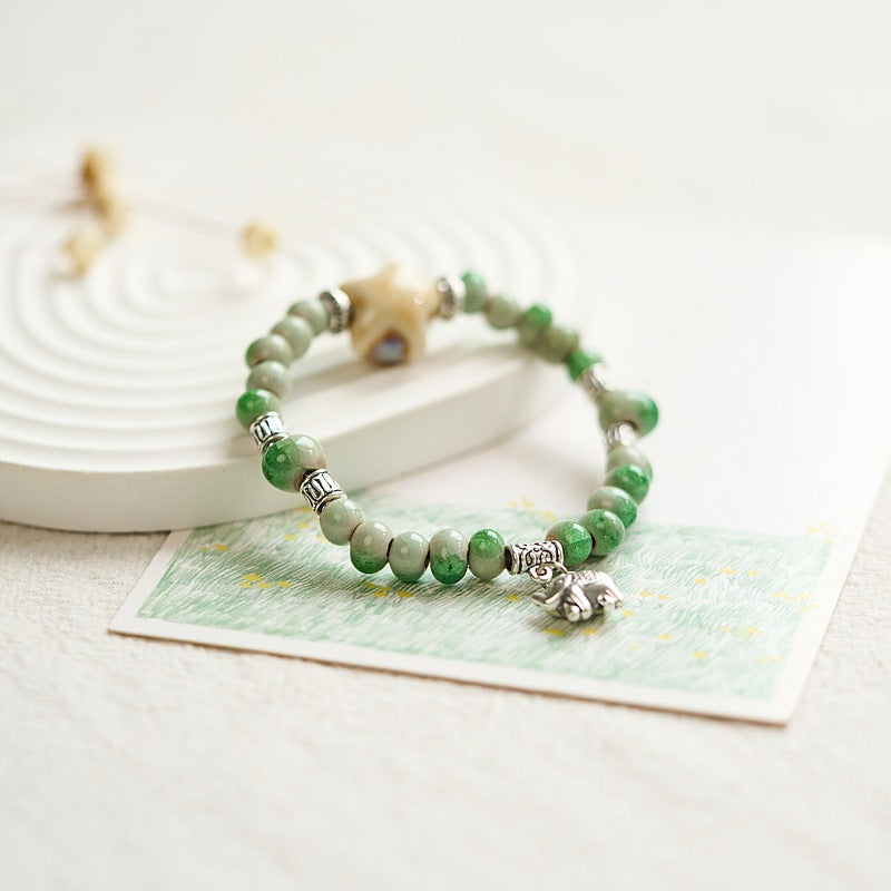 Mint Mamba Color Ceramic Chinese Style Simple Fresh Bracelets