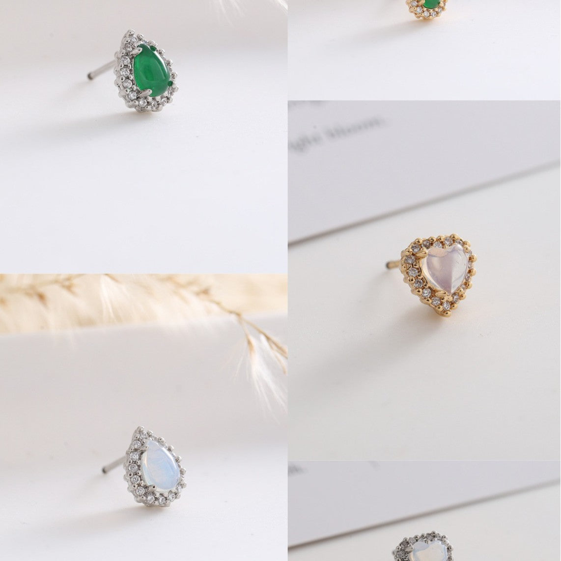 Zircon Imitation Pearl High Sense Simple Stylish Earrings