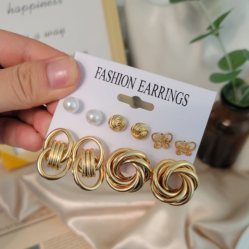 Women's Gold Resin Personalized Simple Ear High-grade Earrings