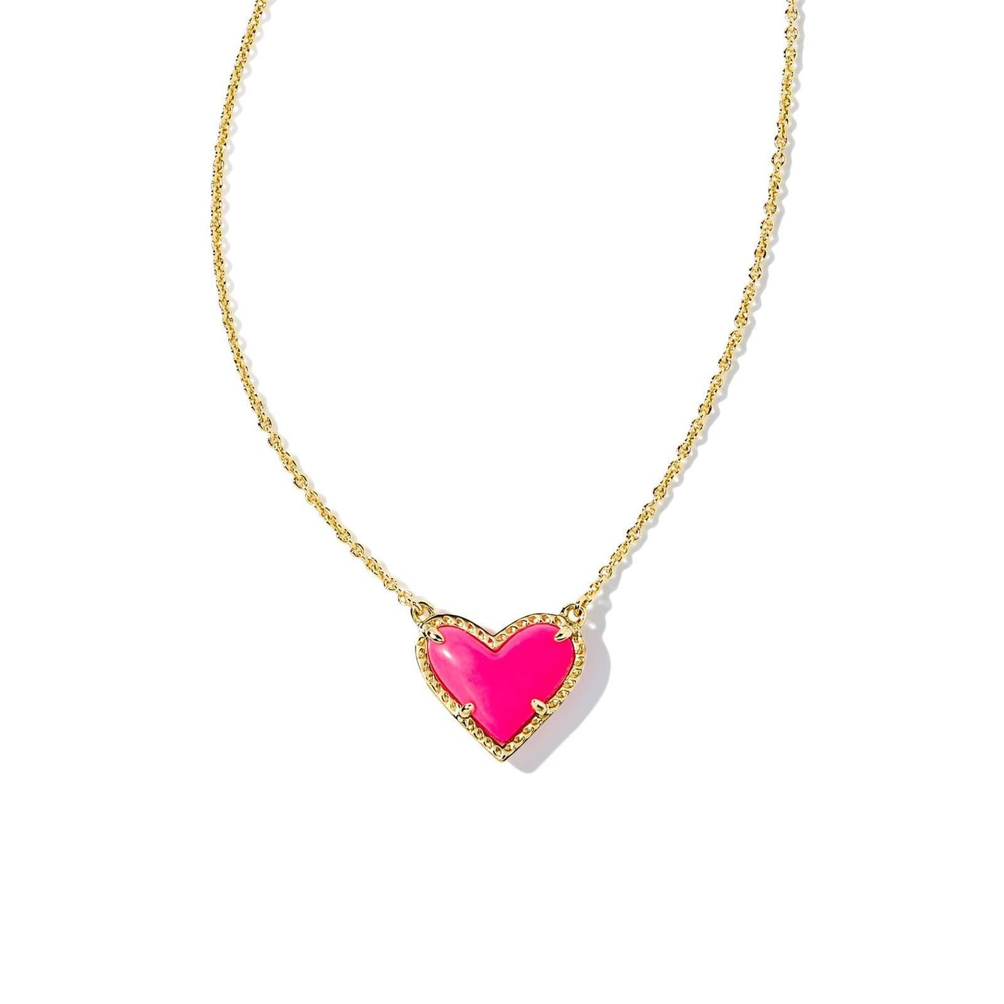 Adjustable Peach Heart Natural Stone Clavicle Necklaces