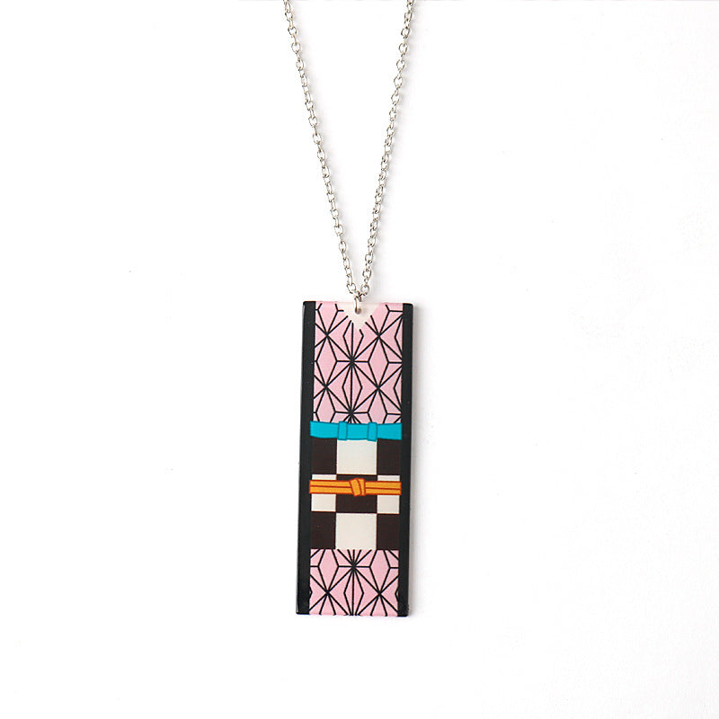 Anime Peripheral No Stove Door Acrylic Necklaces