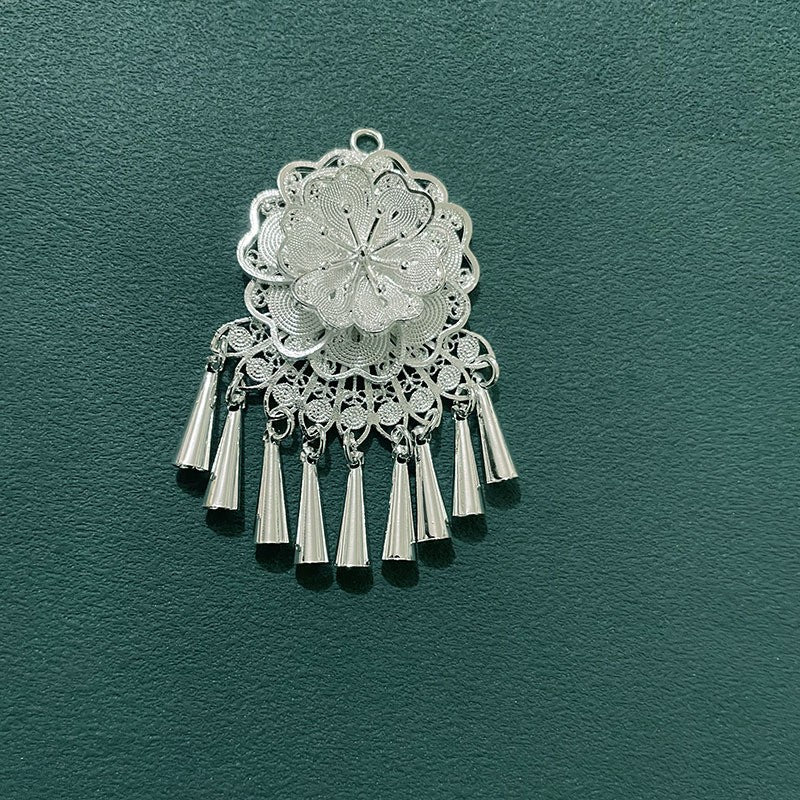 Clothes Miao Magnets Sier Hat Peacock Phoenix Pendants