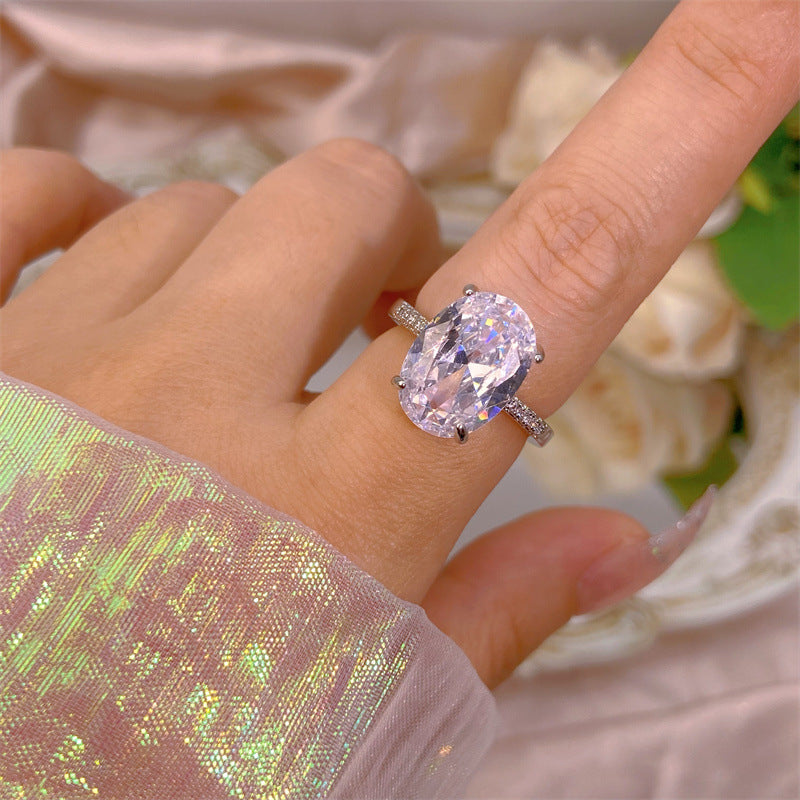 Yuan High-quality Zircon High-grade Color Retaining Open Rings