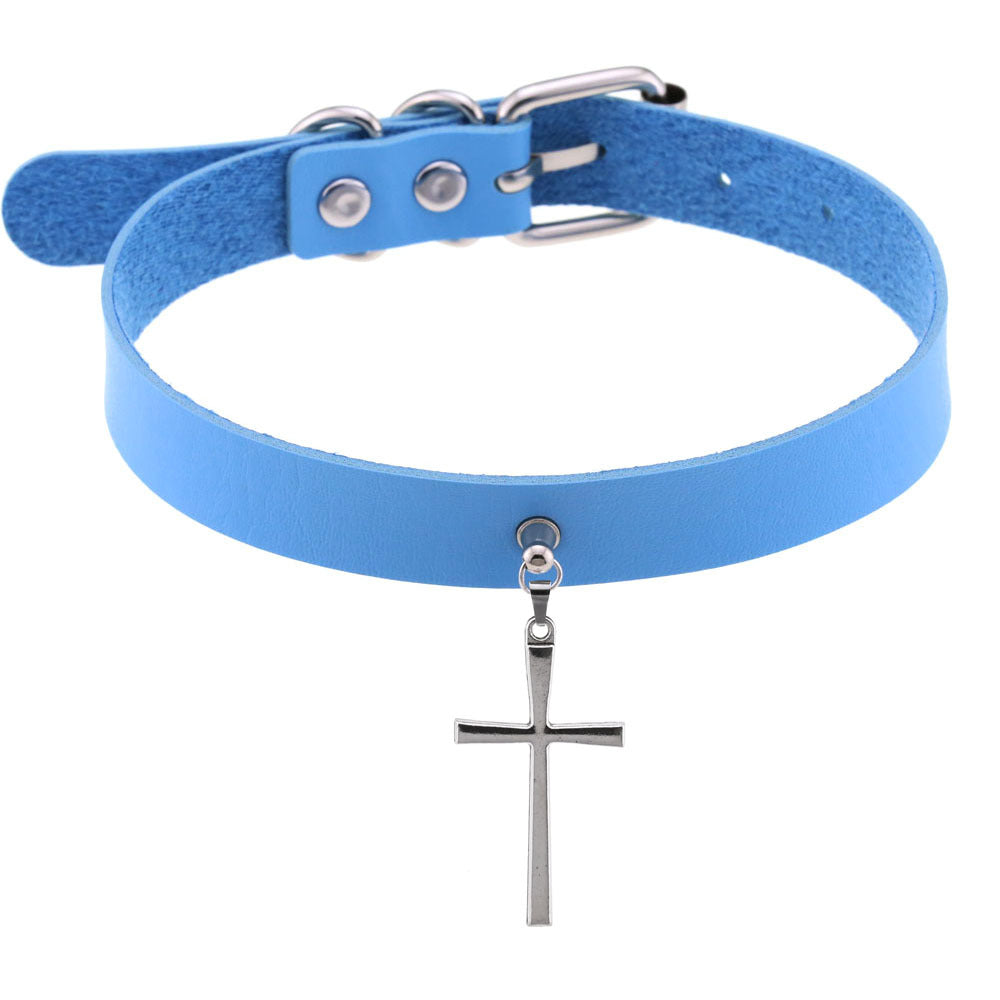 Hip Hop Punk Exquisite Cross Short Collar