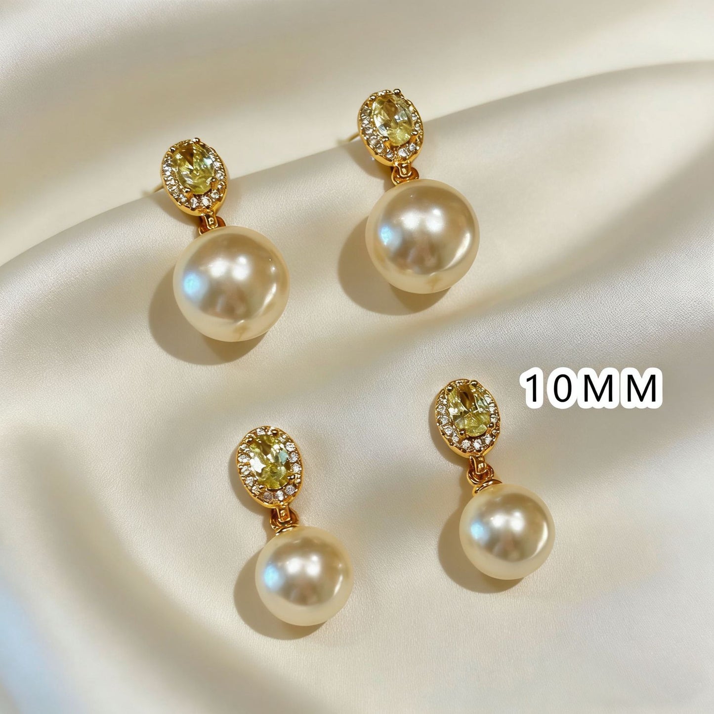 Women's Needle Aquamarine Pearl Special Interest Light Luxury Stud Earrings