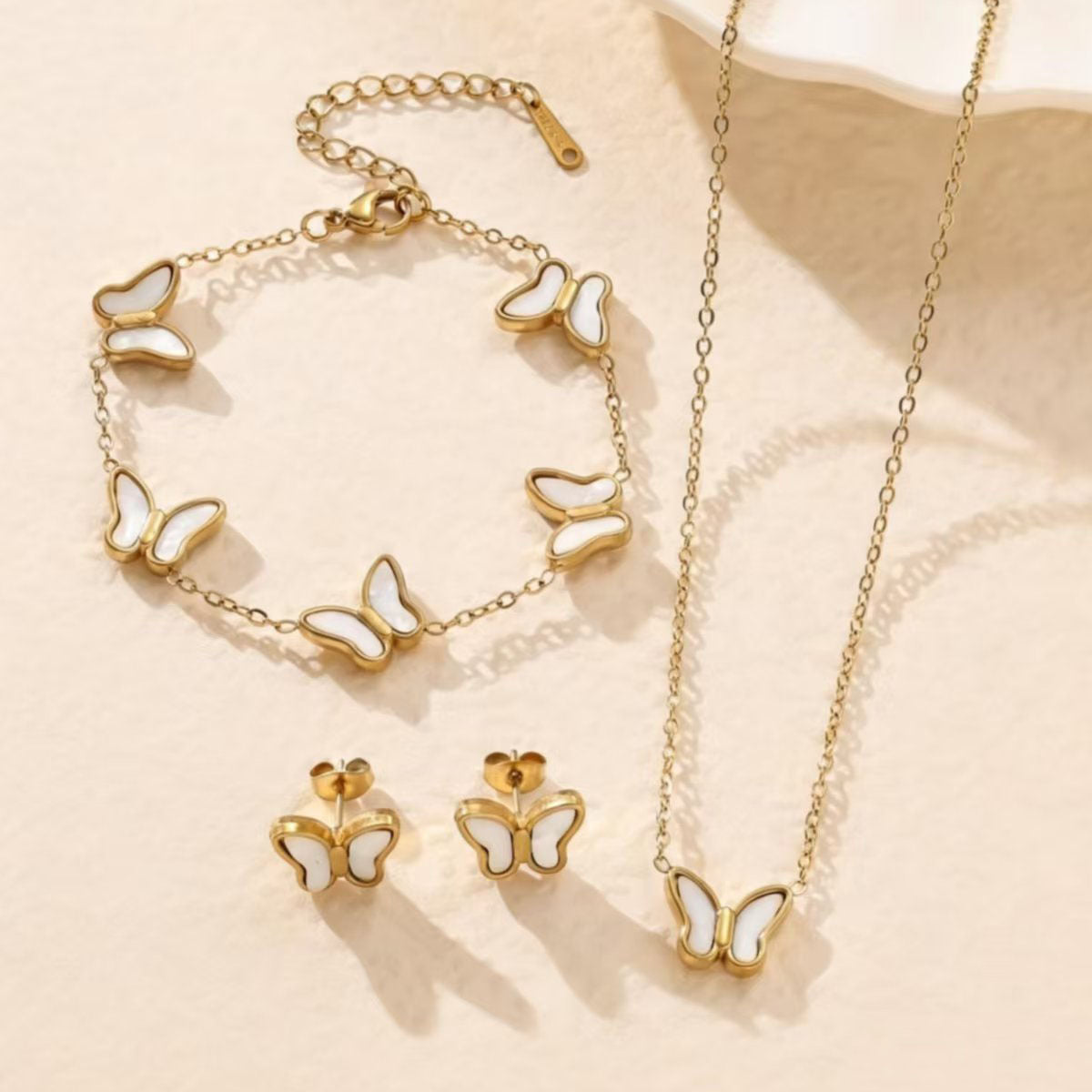 Insect Butterfly Suit Simple Sweet Niche Jewelry Set