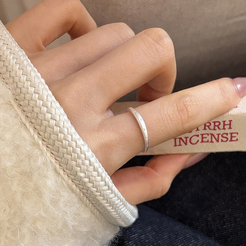 Women's Exquisite Frosted Light Luxury High-grade Open Rings