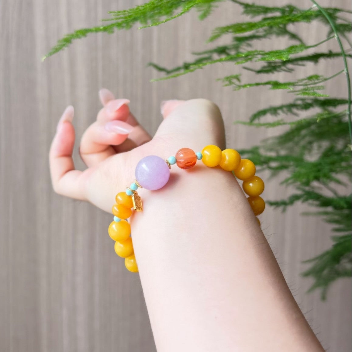 Chicken Grease Full Honey High Imitation Old Wax Amber Fidelity Bracelet