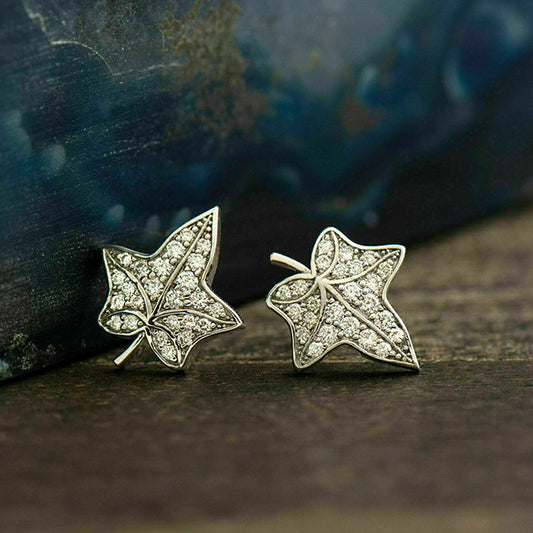 Shi Exquisite Maple Leaf Zircon Temperamental Minority Design Rings