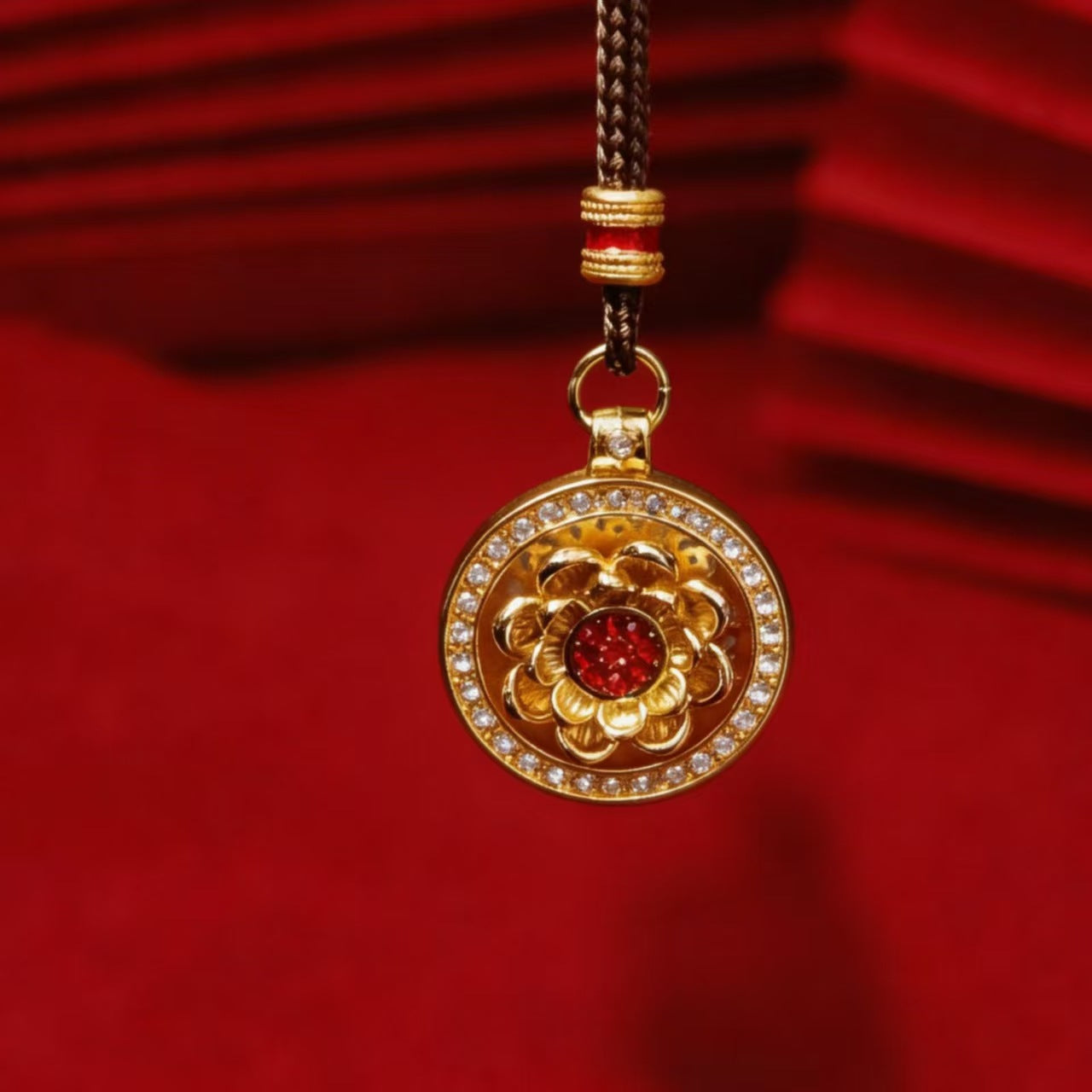 Women's & Men's Gourd Yellow God Of Wealth Buddha Mixed Alloy Retro National Necklace