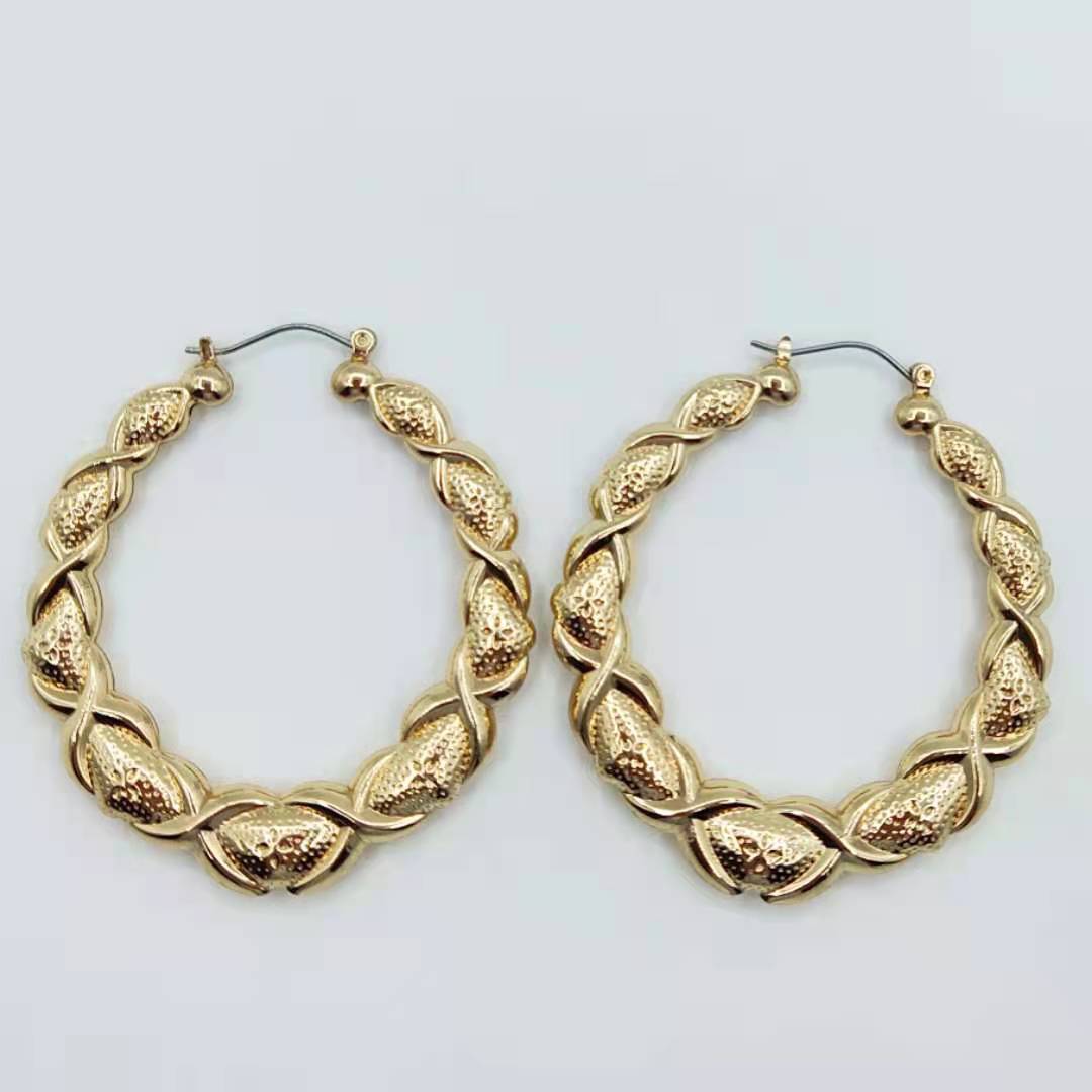 Bamboo Ear Geometric Creative Fashion Punk Earrings