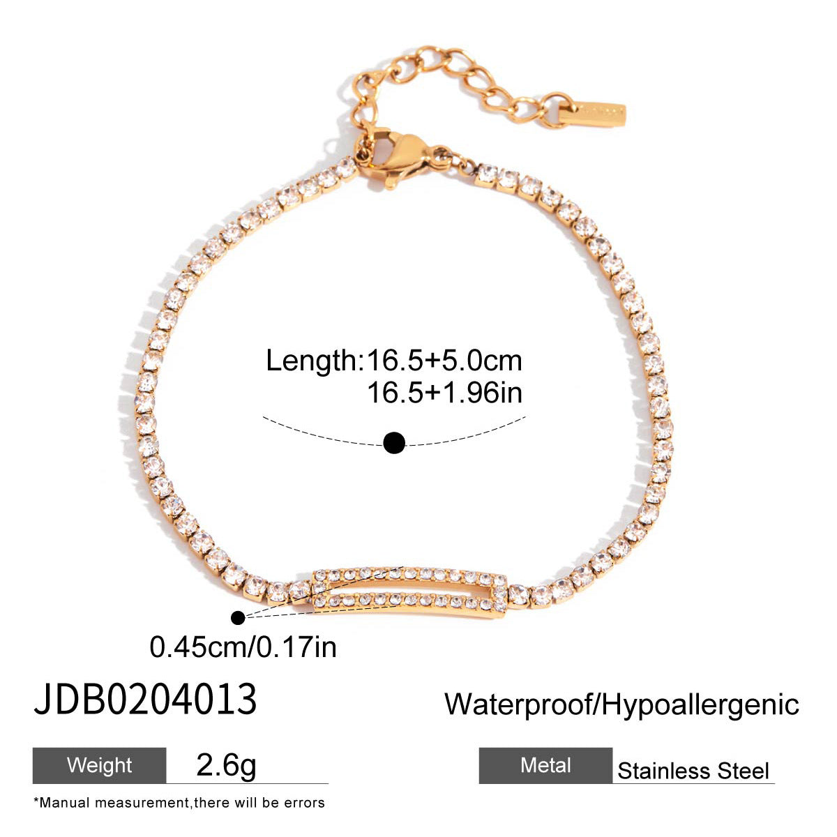 Women's Ding Stainless Steel Zircon Light Luxury Bracelets