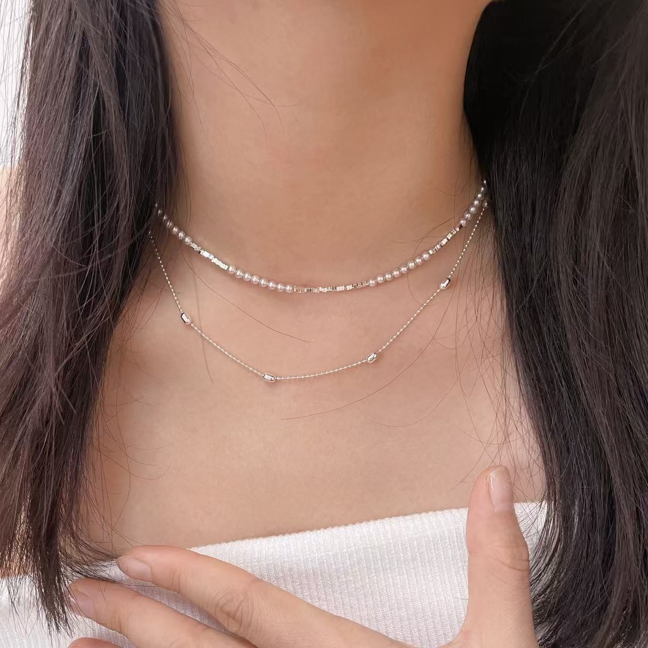 Women's Cross Hot Twin High-grade Light Luxury Necklace