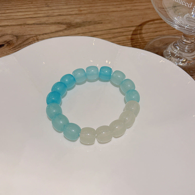 Toy Pliable Temperament Bodhi Seed Blush Gradient Color Bracelets