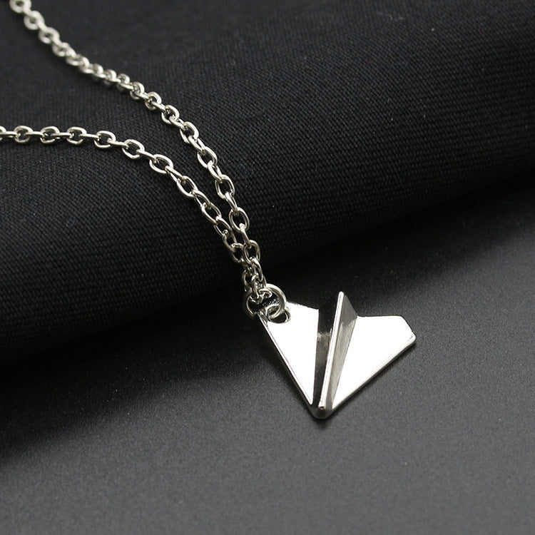 Attractive Charming One-way Band Paper Plane Necklaces