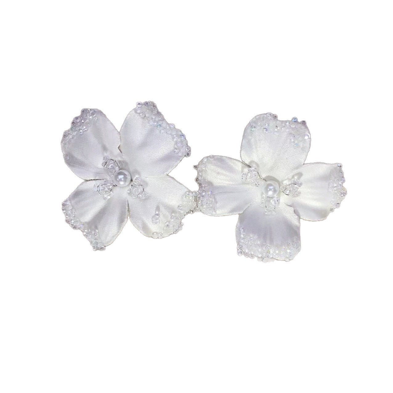 Fairy Handmade Flower Beaded Clavicle Chain Bow Tassel Bridal Wedding Necklace