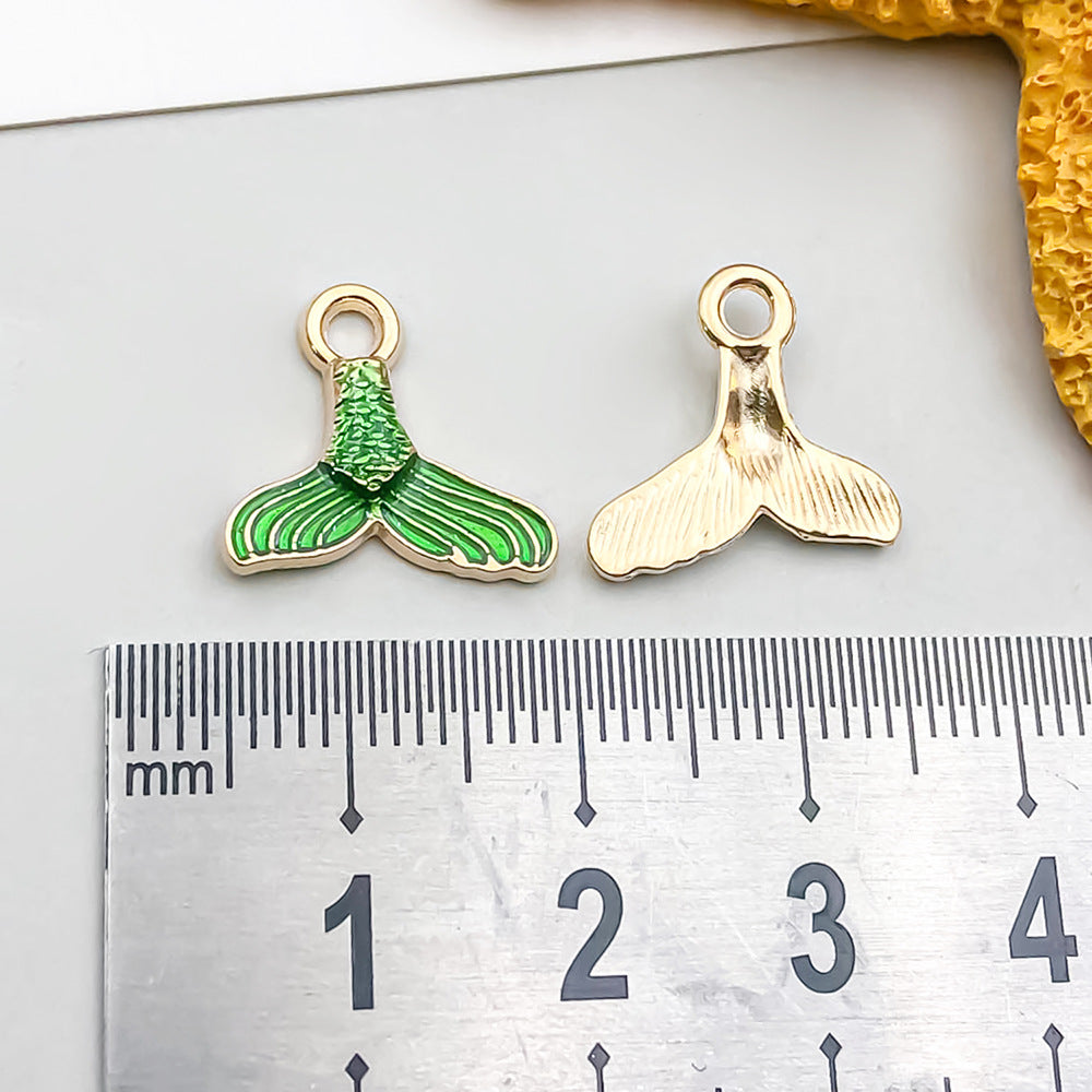 Colorful Oil Alloy Simulation Marine Conch Pendants