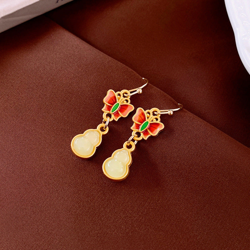 Women's Style Bamboo Leaf Scallop Ethnic Elegant Earrings