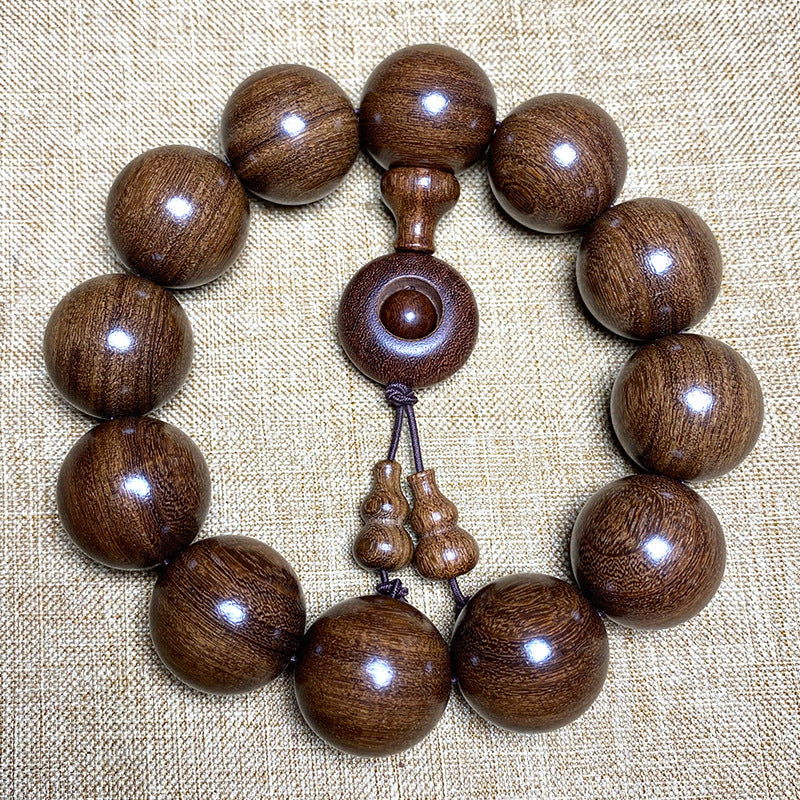 Women's & Men's Gold Sandalwood For Beads In Large Bracelet