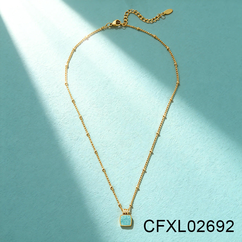 Women's Light Luxury High-grade Titanium Steel Simple Geometric Necklace
