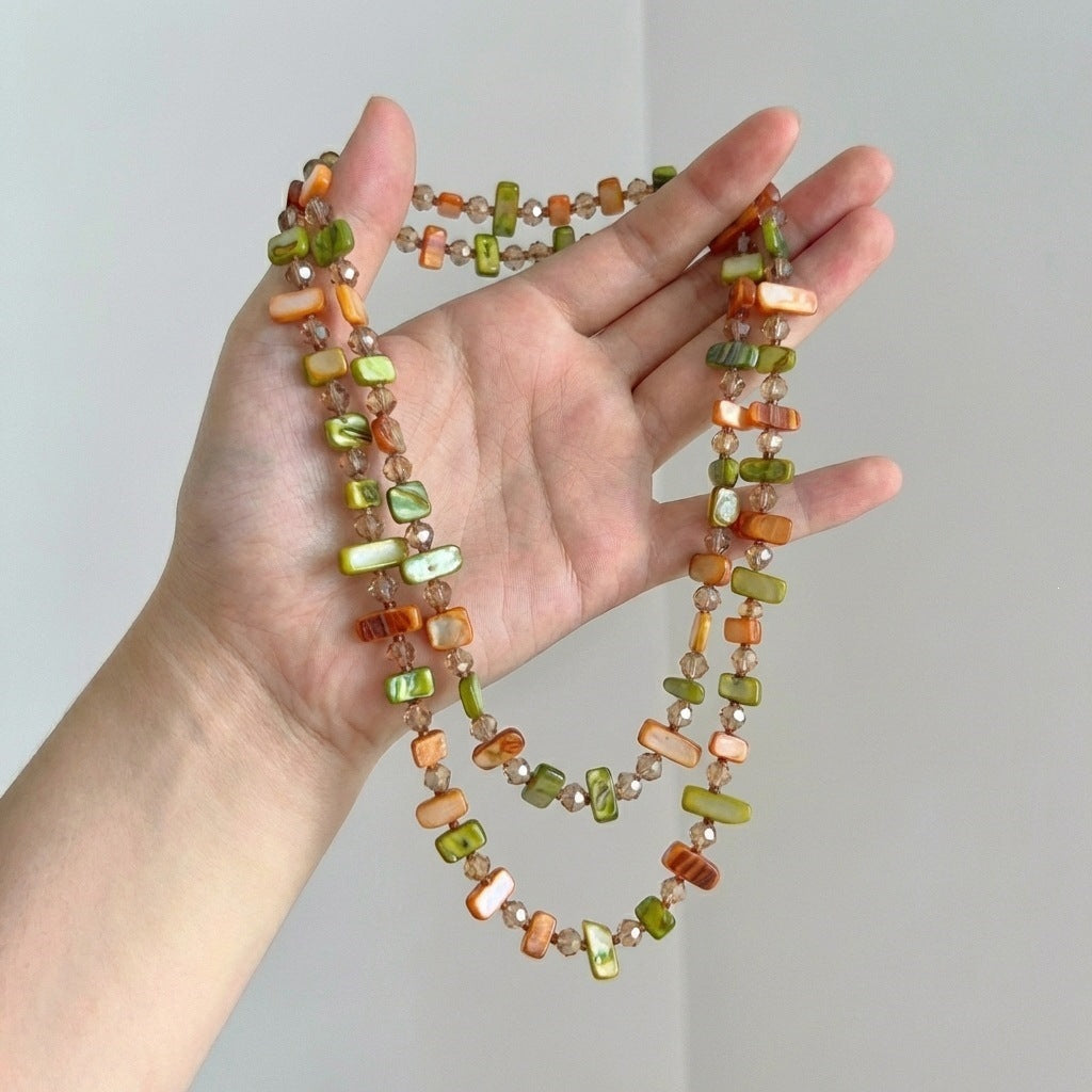 Women's Beaded Personal Bohemian Ethnic Style Fashion Sweater Necklace