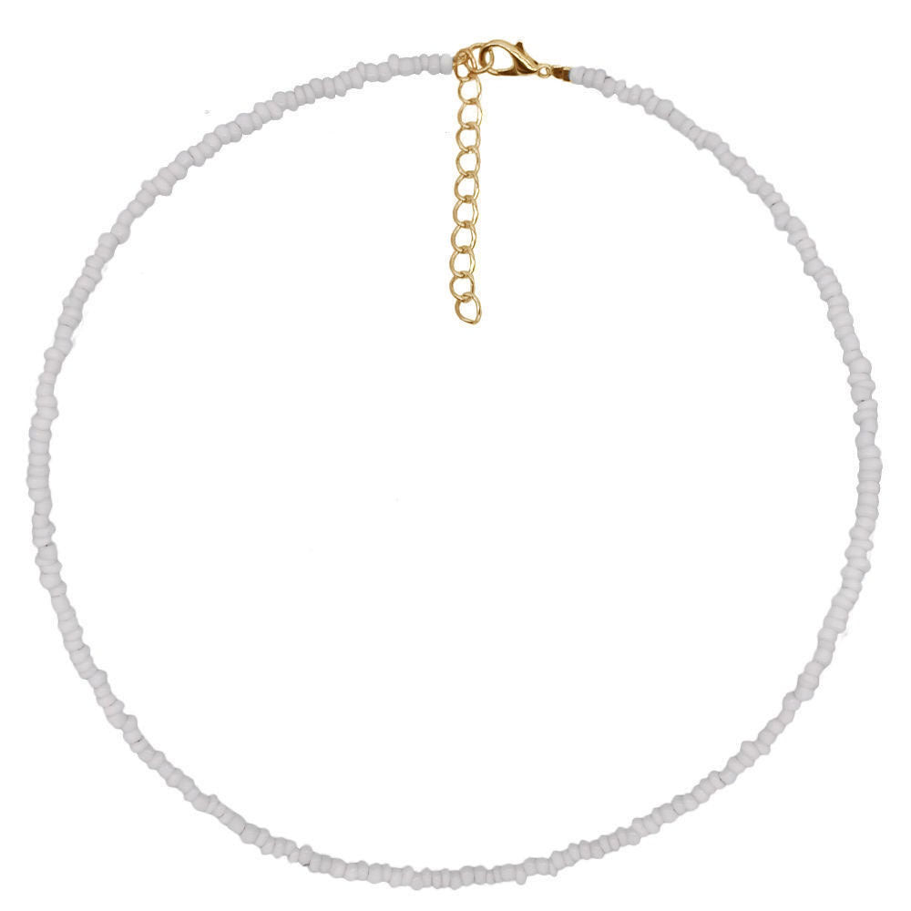 Women's Clavicle Chain Sweet Personalized Color Bead Handmade Beaded Necklaces