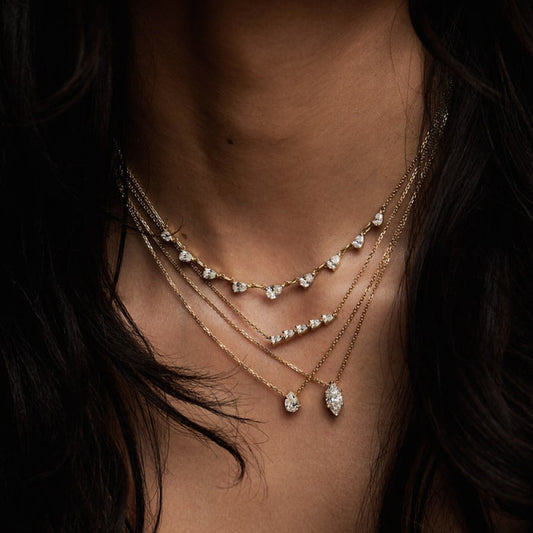 Zircon Oval Round Simple Fashion Furnace Necklaces