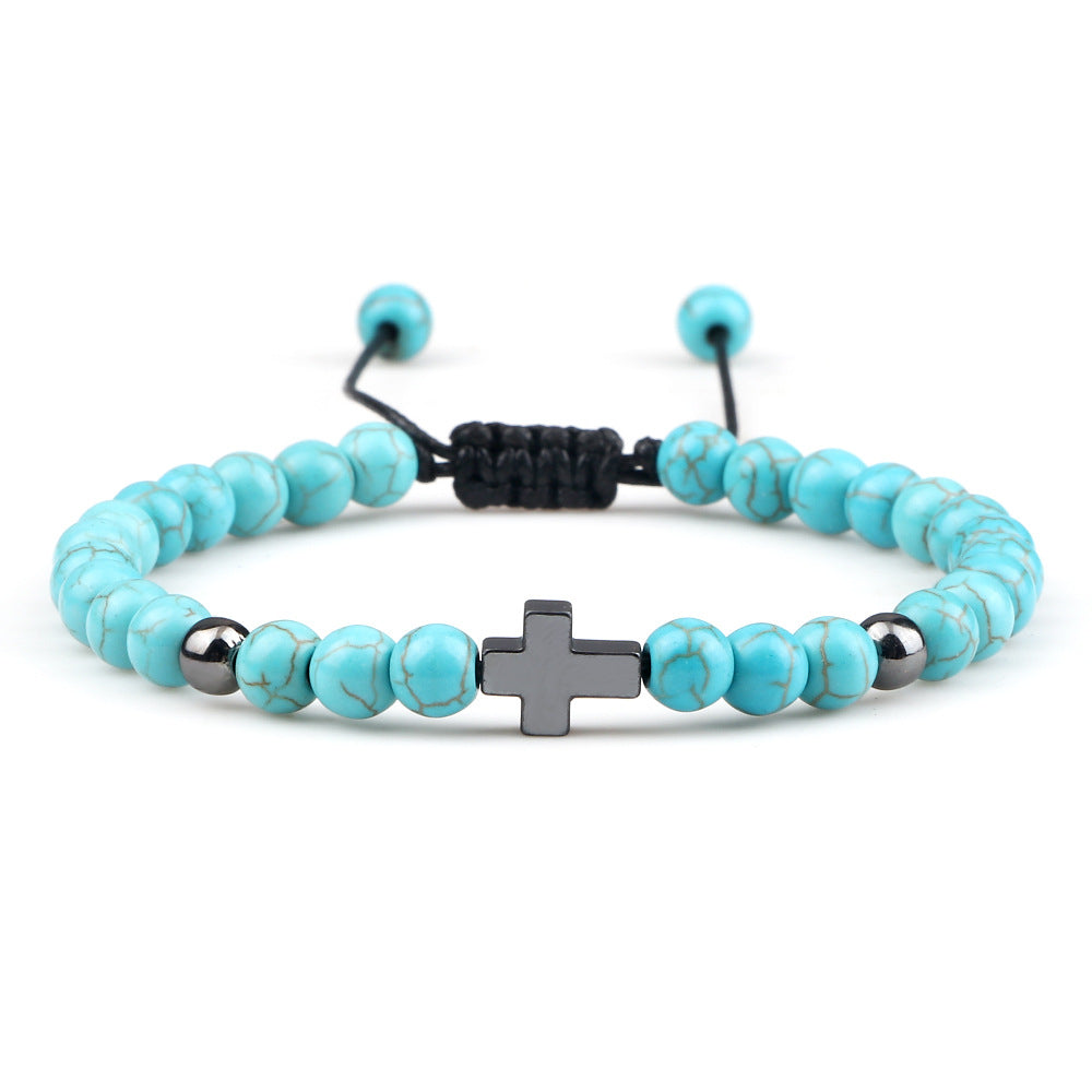 Popular Comfortable Cross Woven Beads Pull Bracelet