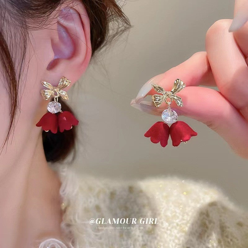 Zircon Crystal Rabbit Light Luxury Minority Design Earrings