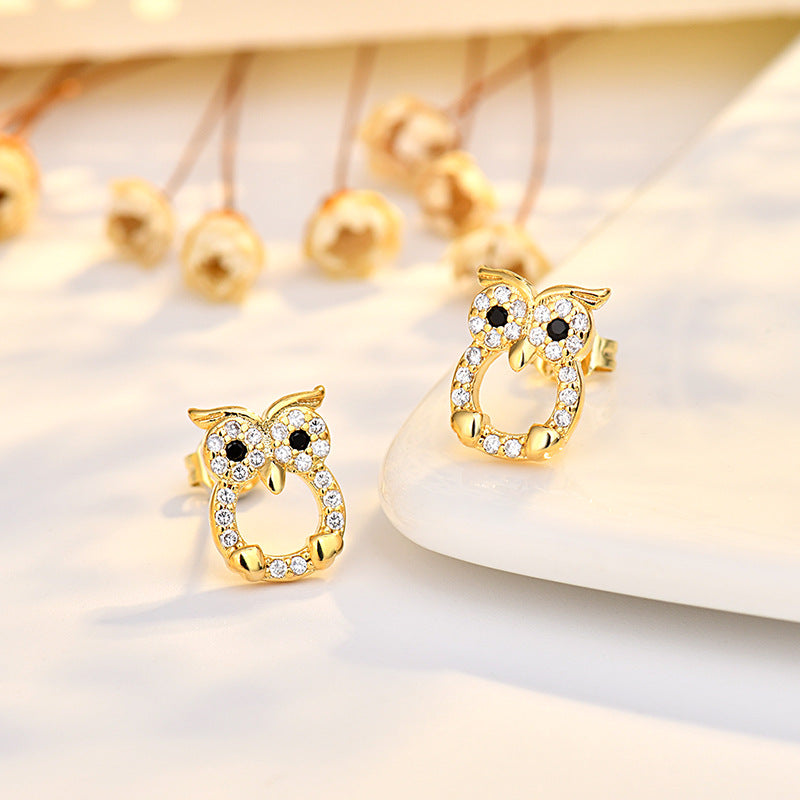Sterling Sier Needle Fashion Elegant Gold-plated Rings