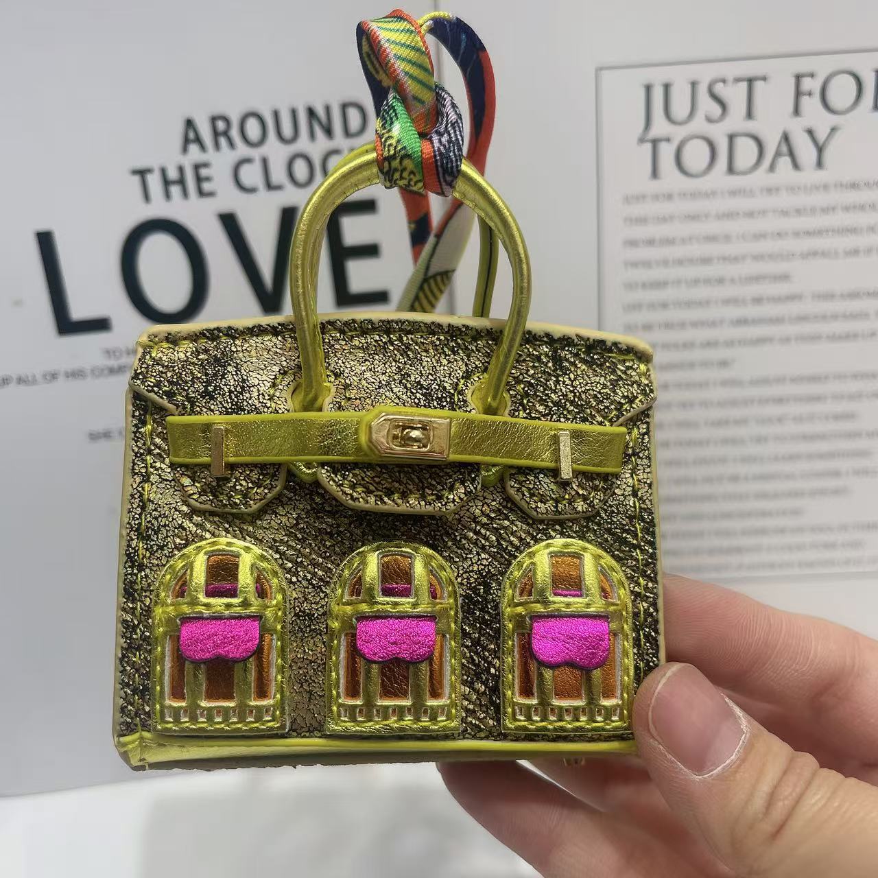 Mini Bag Window Small House Charm Hanging Ornaments