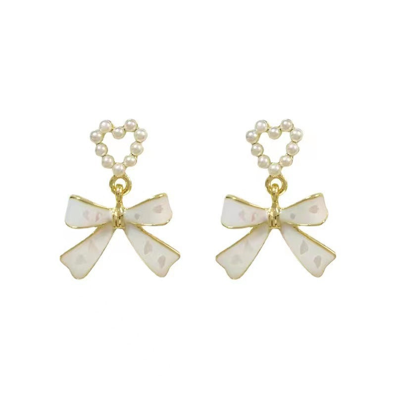 Shell Bow Love Tide Niche Design High-grade Female Earrings