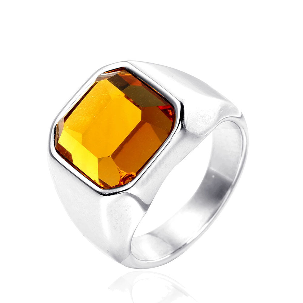 Men's Thailand Retro Distressed Personalized Titanium Steel Ring