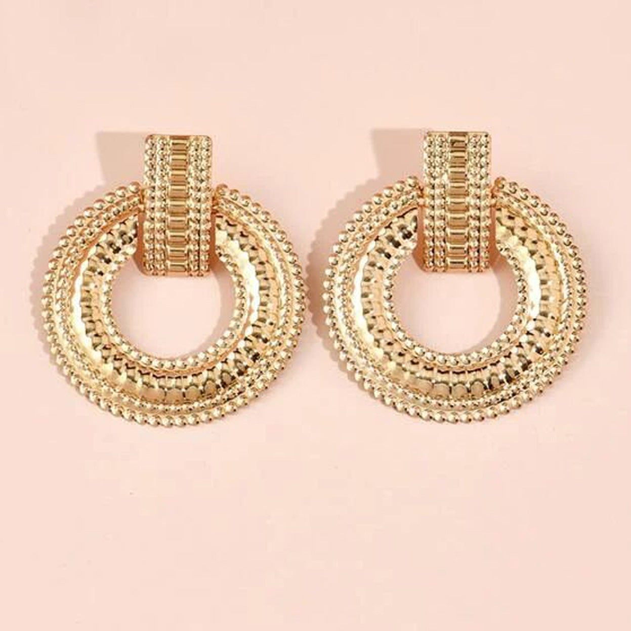 Women's Round Retro Fashion Creative Design Circle Earrings