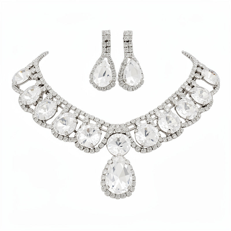 Shining Water Drop Bridal Wedding Dress Necklaces