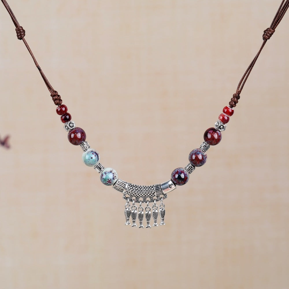 Chinese Ethnic Style Butterfly Niche Ancient Necklaces