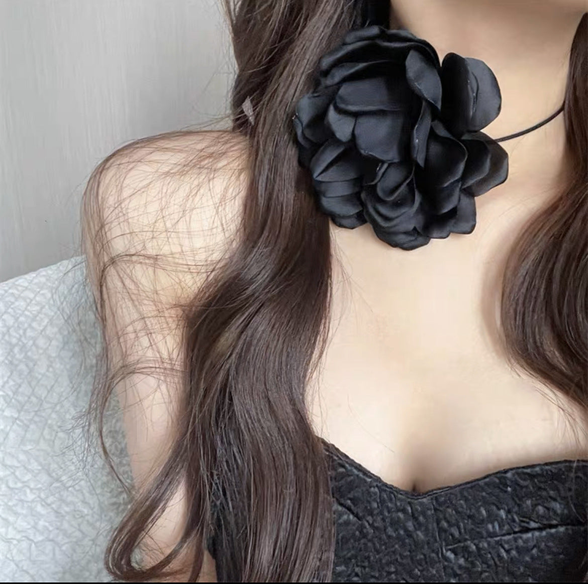French Rose Flower Female Summer Light Luxury Collar
