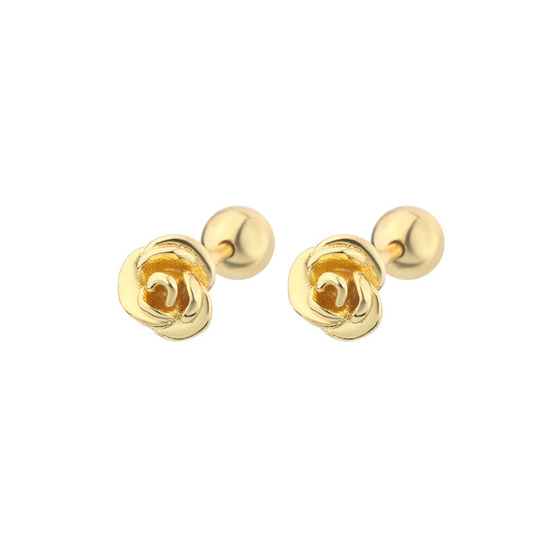 Ear Bone Female Niche Design Screw Tightening Buckle Light Earrings