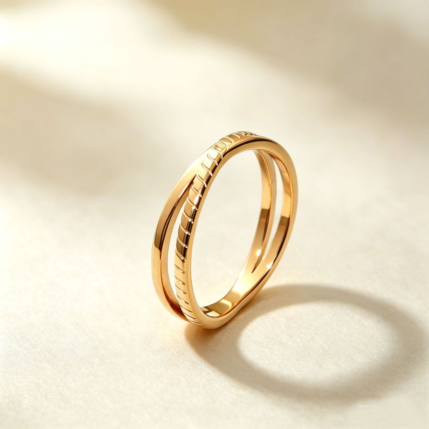 Cross Titanium Steel Texture Design Elegant High Sense Rings