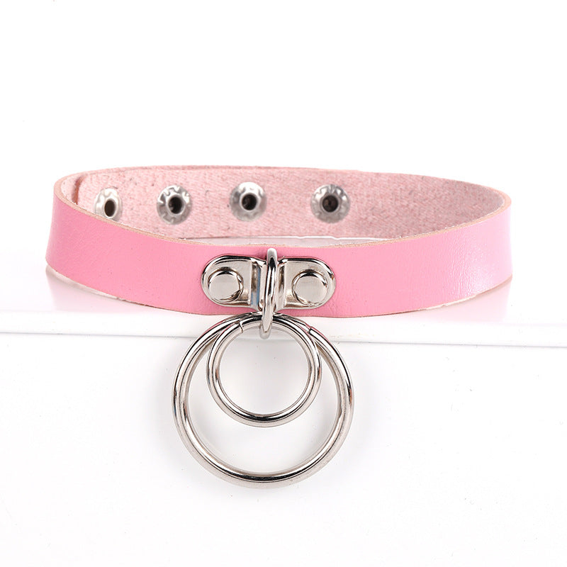 Hip Hop Fashion Leather Punk Multicolor Rings